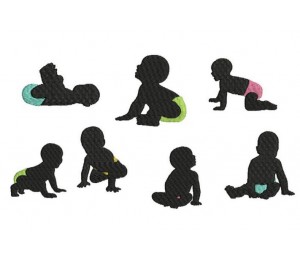 Stickserie - Baby Silhouette
